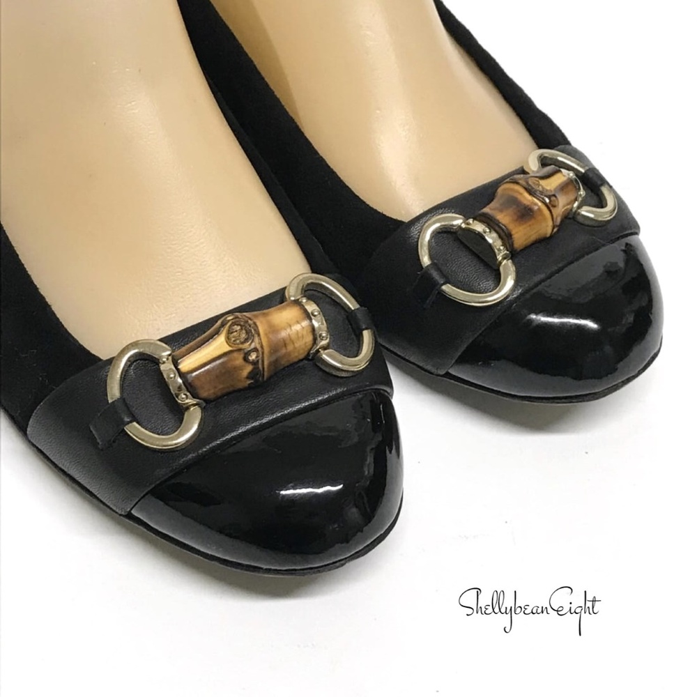 ❌❌SOLD❌❌ GUCCI Bamboo Horsebit Ballet Flats 37 6.5 - Picture 4 of 8